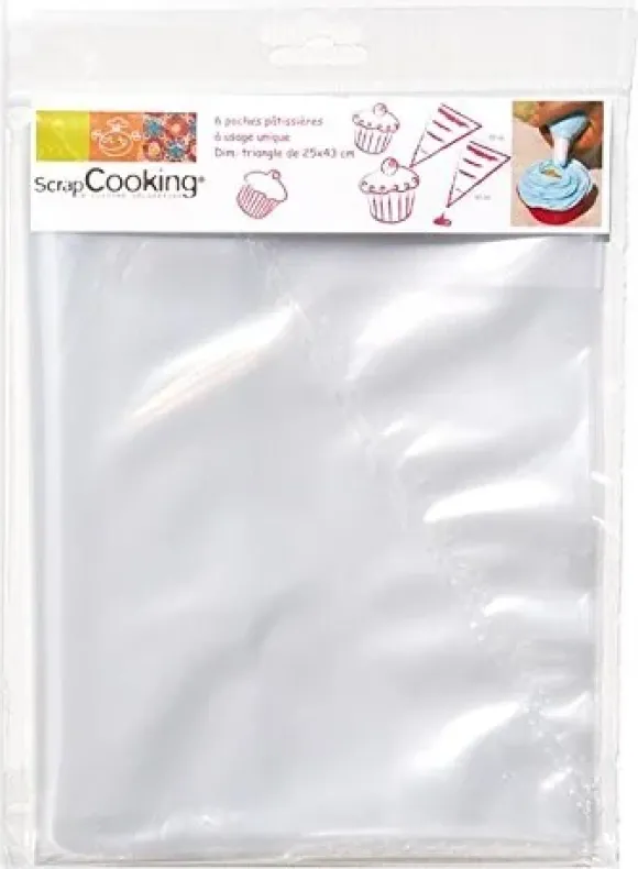 Unbekannt ScrapCooking 5014 6 jednorazowy worek do wyciskania polipropylenu wielokolorowy 24 x 18 x 0,8 cm 5014