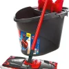 Vileda Vileda Ultramat 2 w 1, komplet Mop i Wiadro, Szary/Czerwony 155740