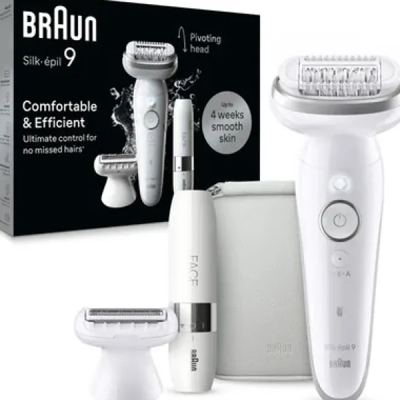 Wodoodporny Depilator Braun Silk-epil 9 9-341 Do 50 Min Face Mini