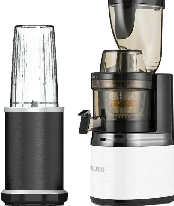 Wyciskarka wolnoobrotowa 4Swiss BM202 white + blender NB102
