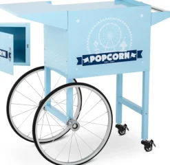 Wózek podstawa do maszyny do popcornu z szafką retro 51 x 37 cm niebieski
