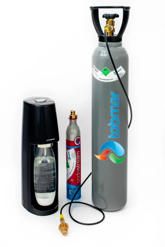 Zestaw Butla Gazowa Butle 6kg CO2 Dwutlenek Węgla Adapter Przewód Wąż Soda