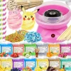 Zestaw Maszyna do Waty Cukrowej Cukier 12x 100g Saszetki+ Patyki+ Posypki
