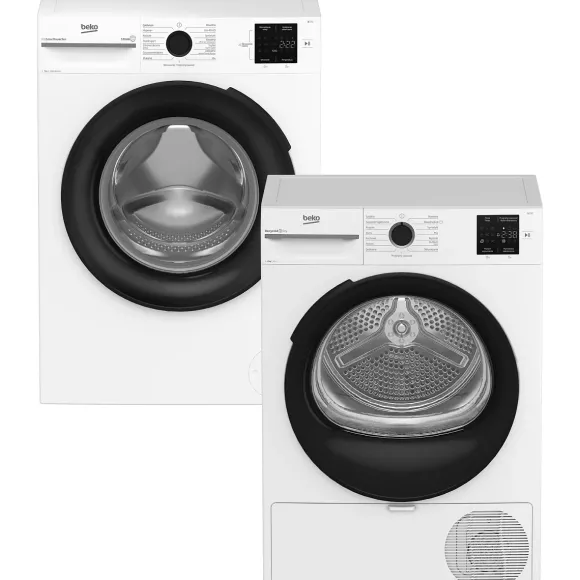 Zestaw AGD Beko Pralka BM1WFU37225WPB 7kg + Suszarka BM3T38230WPB 8kg Slim