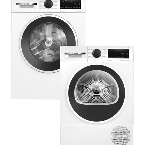 Zestaw AGD Bosch Serie 6 Pralka WGG242ZGPL 9kg + Suszarka WQG1417GPL 9kg