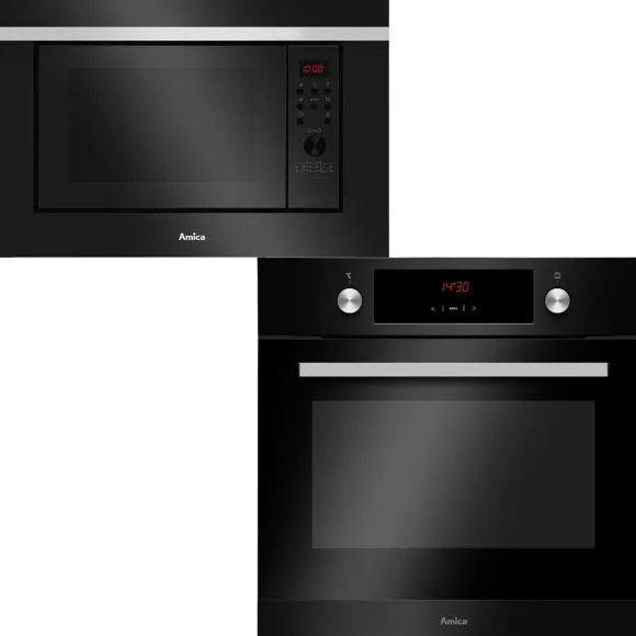 Zestaw AGD do zabudowy Amica Piekarnik EB 7541DB FINE + Mikrofalówka AMGB 20E2GB F-TYPE