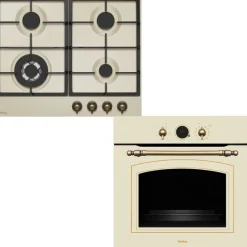 Zestaw AGD do zabudowy Amica Retro Płyta Gazowa PGA 6101APCI RETRO + Piekarnik ED17319W RETRO Beżowy