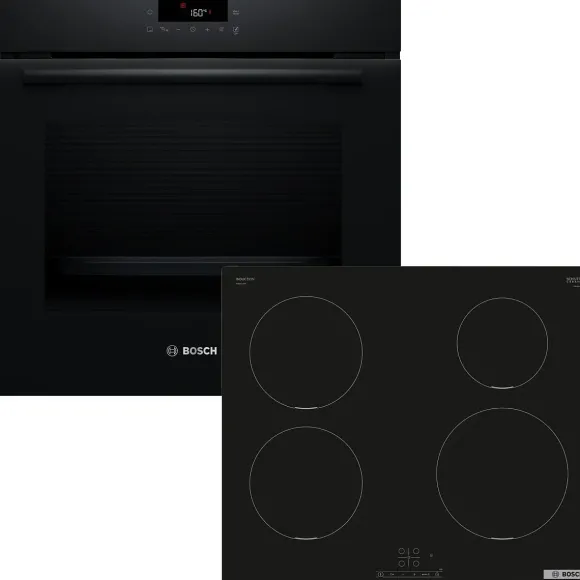 Zestaw AGD do zabudowy Bosch Piekarnik elektryczny HBA571BB4 + Płyta indukcyjna PIE631BB5E
