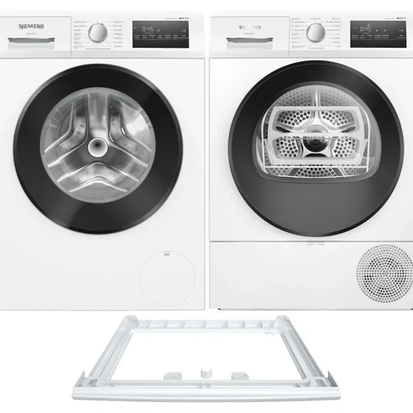 Zestaw AGD Siemens iQ300 Pralka WM14N257PL 9kg + Suszarka WT45HV99PL 8kg + Łącznik WZ27410